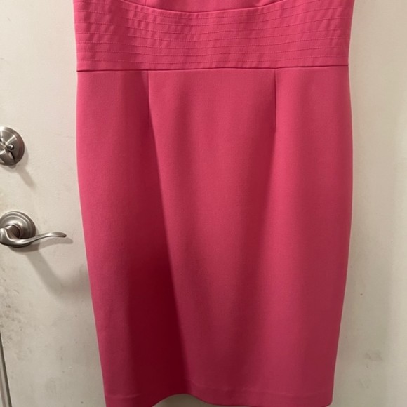 Kasper Separates Pink Sleeveless Zipper Closure Poly Blend Sheath Dress Sz 10 - Picture 5 of 14